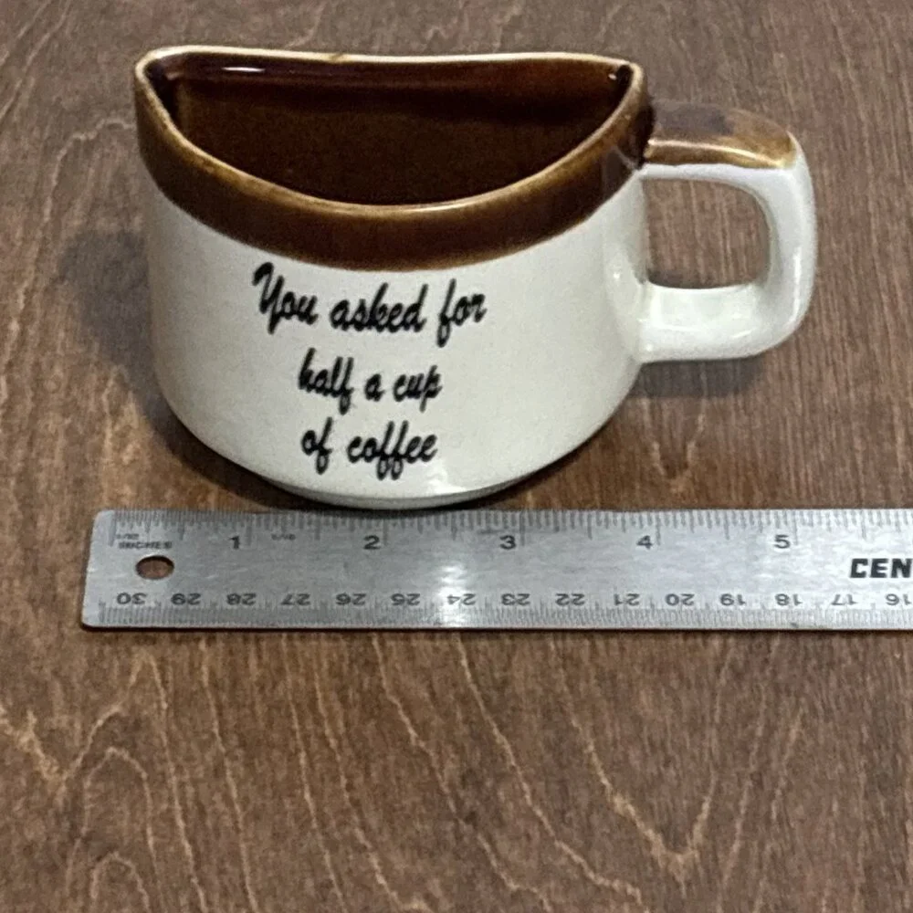 VTG "You asked for Half a Cup of Coffee" Mug Travel Souvenir - Picture 7 of 10